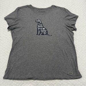 Life is Good Home is Where Your Dog is Short Sleeve Tee Women’s Size 2XL